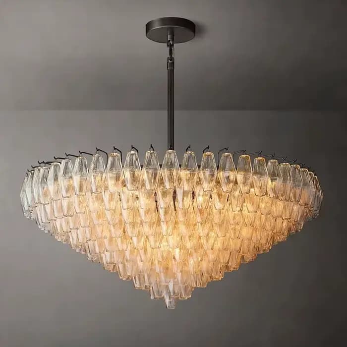 Lustre en verre américain de luxe plafonnier lustres modernes pour Salon lampes suspendues Lustre Salon Table à manger ensemble