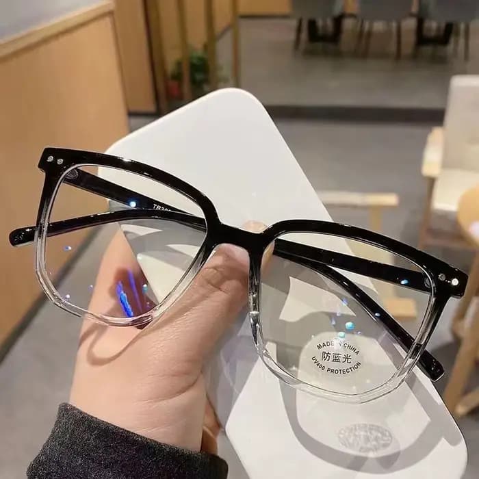 Nouvelles lunettes coréennes vintage noires à monture carrée large pour femmes et hommes