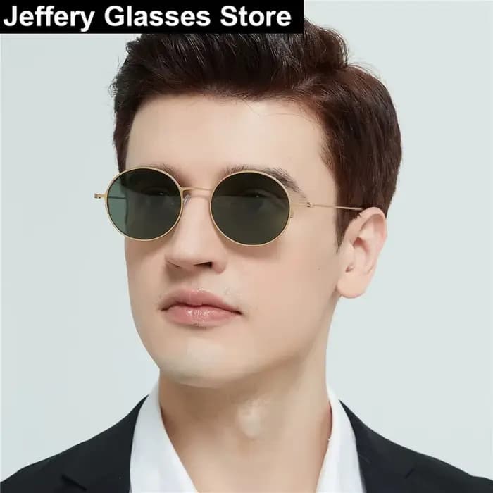 Lunettes de soleil polarisées rondes faites à la main pour hommes et femmes