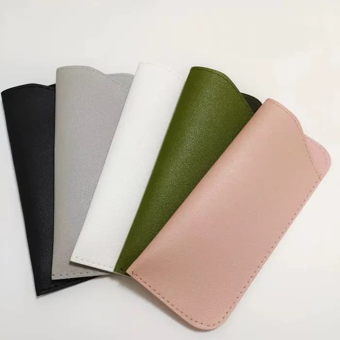 1pc sac à lunettes souple mode PU cuir