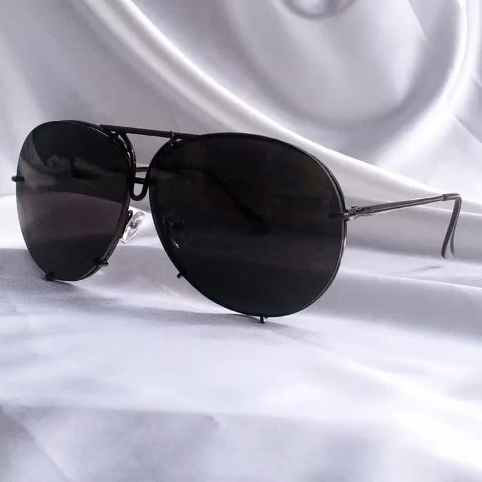 Nouveau pilote lunettes de soleil femmes surdimensionné luxe clair bleu