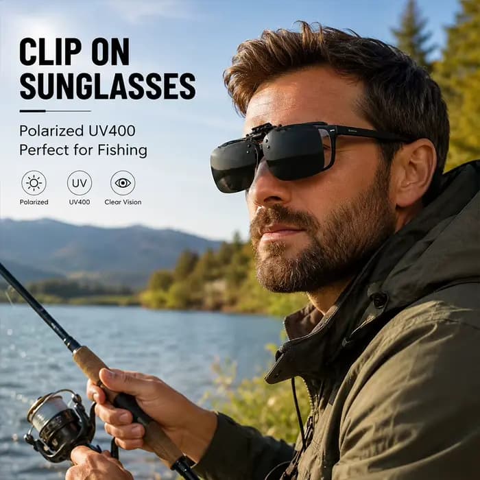 3 paires de verres polarisés à clipser