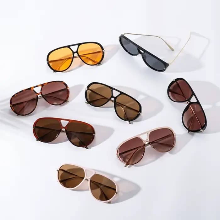 Nouvelles lunettes de soleil aviateur surdimensionnées pour femmes et hommes