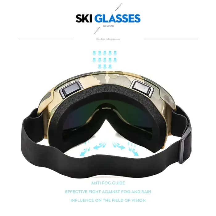 Lunettes de Ski à grand cadre avec lentille colorée