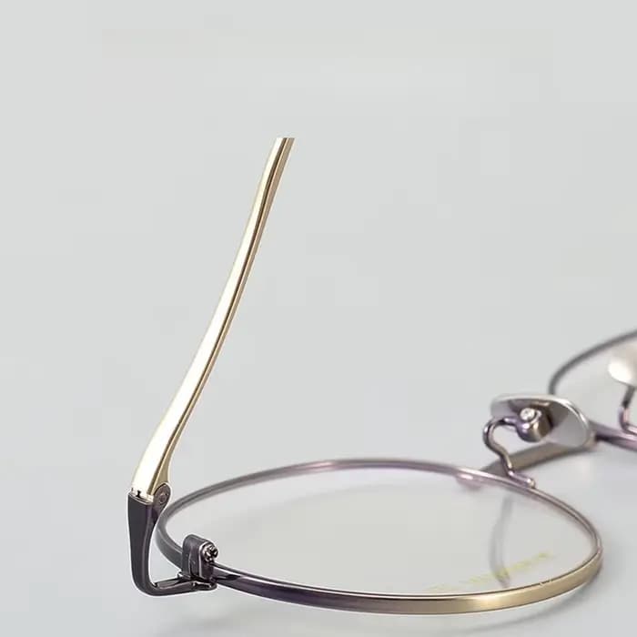 Ultra-léger grand titane Prescription rétro cadre rond femmes myopie lunettes