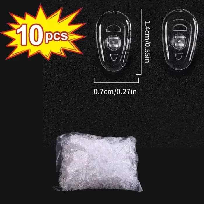 5-30 paires de coussinets de nez en silicone pour lunettes