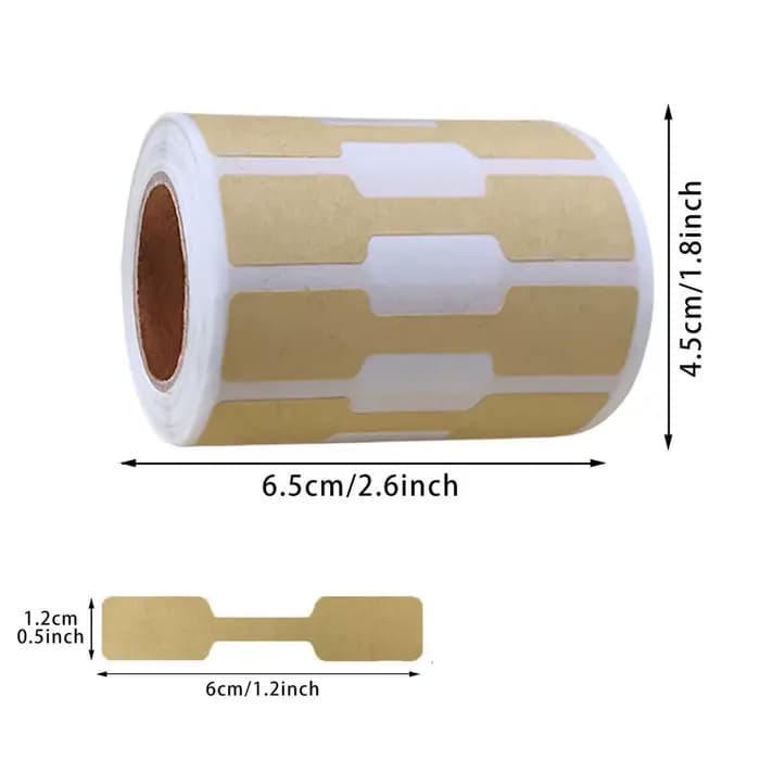 500 autocollants/rouleau en papier Kraft pour prix, étiquettes de prix pour bijoux, autocollants blancs vierges auto-adhésifs pour bagues, colliers, boucles d'oreilles