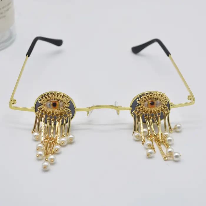 Lunettes personnalisées en forme de serpent cloutées en diamant