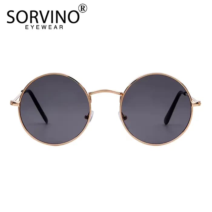 SORVINO Steampunk lunettes de soleil rondes marque de luxe concepteur hommes femmes lentilles rouges rétro Vintage