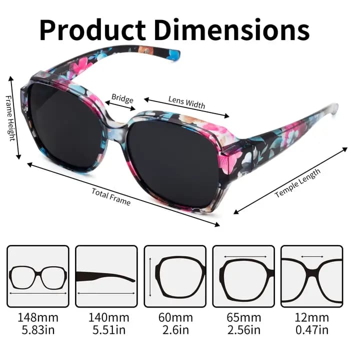 Lunettes de soleil à porter par-dessus