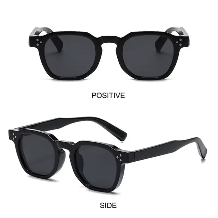 Lunettes de soleil à rivets ronds