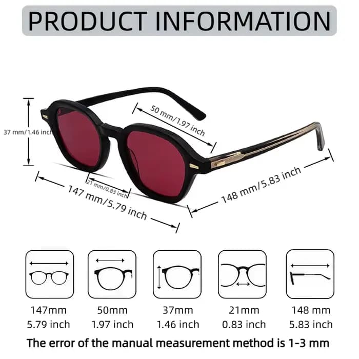 Lunettes de soleil vintage de luxe avec rivets