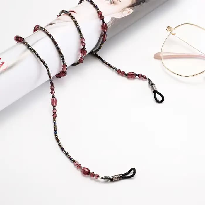 Chaîne de lunettes en cristal rétro haut de gamme pour femmes