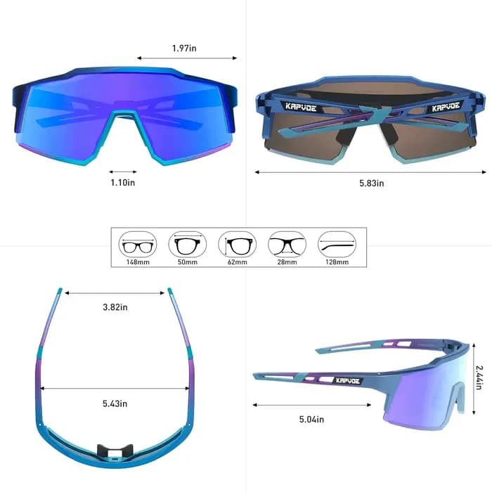 Kapvoe lunettes de cyclisme vélo