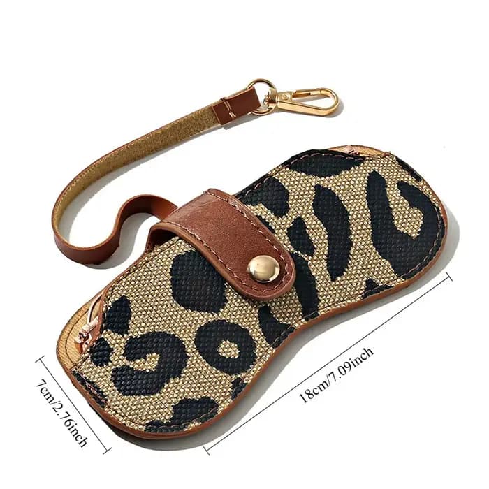 Pochette pour lunettes de soleil en cuir PU