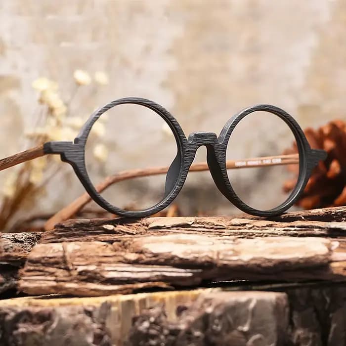 Lunettes de myopie avec monture en bois pour hommes et femmes