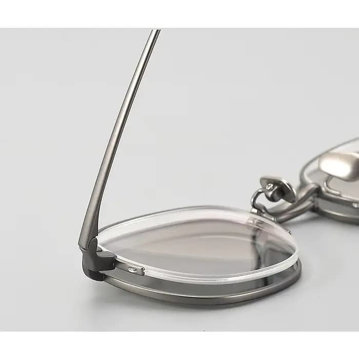 Lunettes de soleil 2 en 1 magnétiques de luxe vintage en titane pour homme