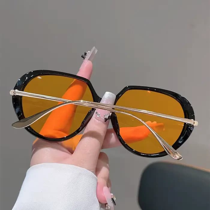 Lunettes de soleil rondes surdimensionnées tendance pour femmes et hommes