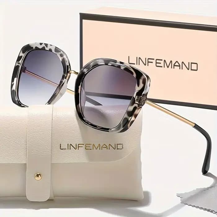 LINFEMAND mode yeux de chat rétro lunettes de soleil décoratives UV400 Couple Style été carnaval fête voyage conduite Festival cadeau