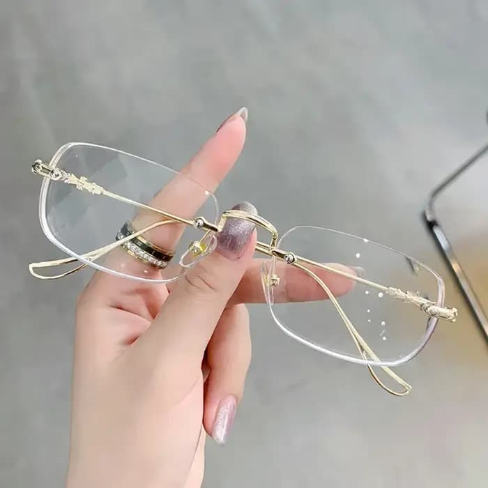 Lunettes sans bords Harajuku y2k pour femmes