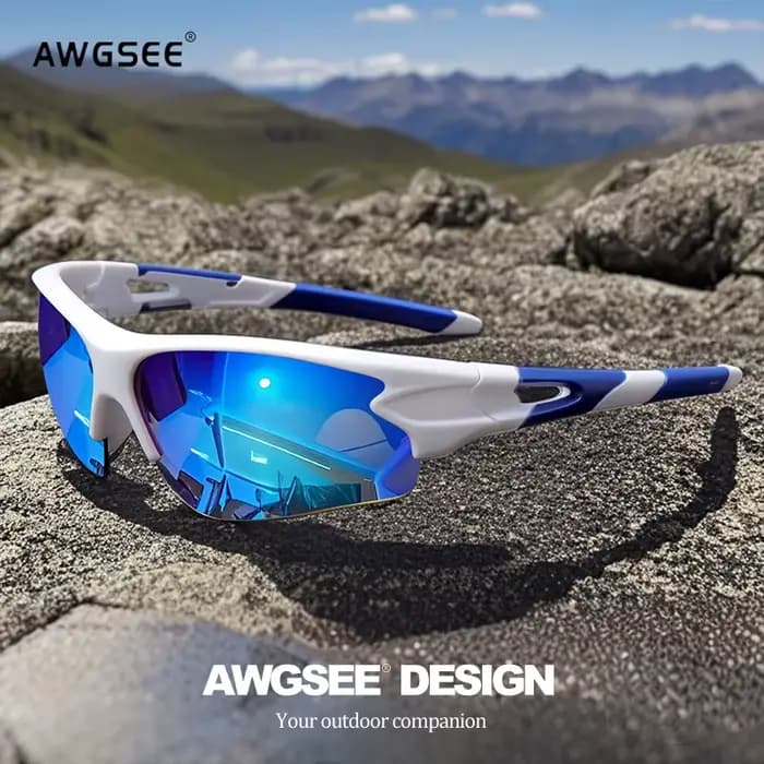 Lunettes de soleil de sport pour hommes et femmes – Protection UV400 semi-sans monture pour baseball