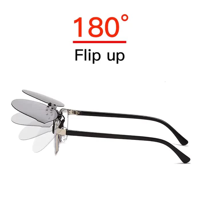 Lunettes de soleil à Clip rabattable pour hommes