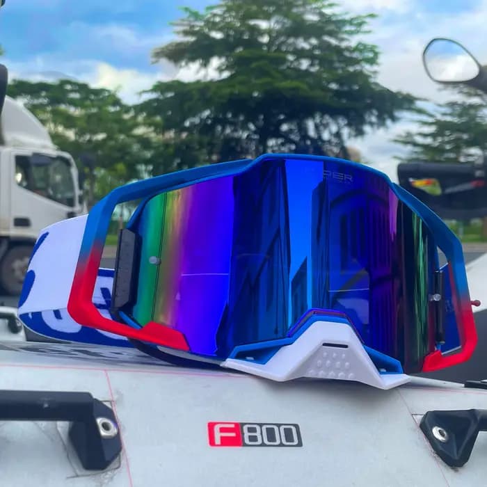 Lunettes de moto à lentilles de remplacement rapide, lentilles antibuée, lunettes de moto tout-terrain ATV MX, compatibles avec tous les casques