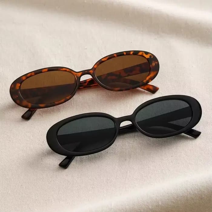 Lunettes de soleil ovales vintage pour femmes