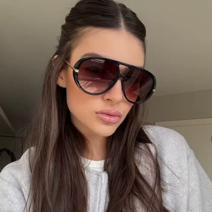 Nouvelles lunettes de soleil aviateur surdimensionnées pour femmes et hommes