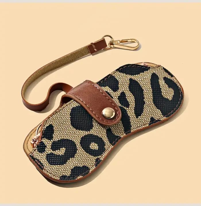 Pochette pour lunettes de soleil en cuir PU