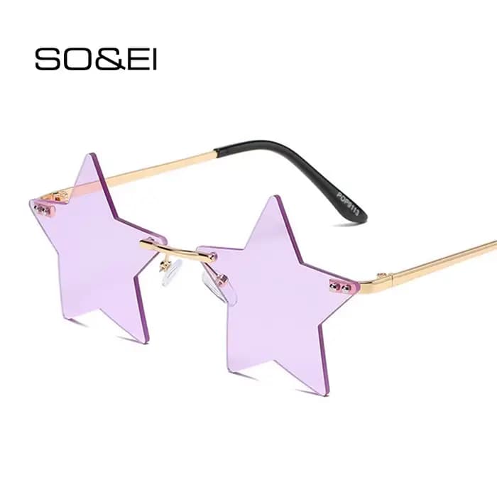 SO & EI – lunettes de soleil Vintage en forme d'étoile pour homme et femme