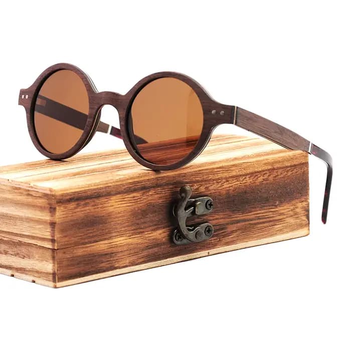 Lunettes de soleil Vintage en bois faites à la main pour hommes et femmes