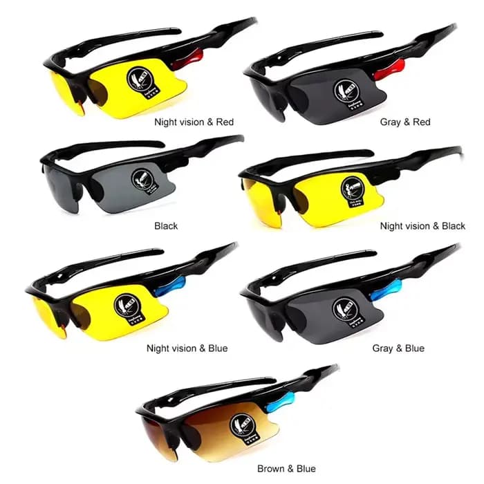Vision nocturne hommes femmes sport mode conduite lunettes de pêche UV 400 lentille de Protection pour le surf Sports