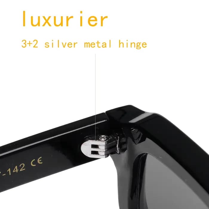 Ruiao hommes Vintage Rectangle cadre lunettes de soleil mode rétro