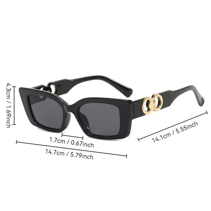 Lunettes de soleil rectangulaires pour hommes et femmes