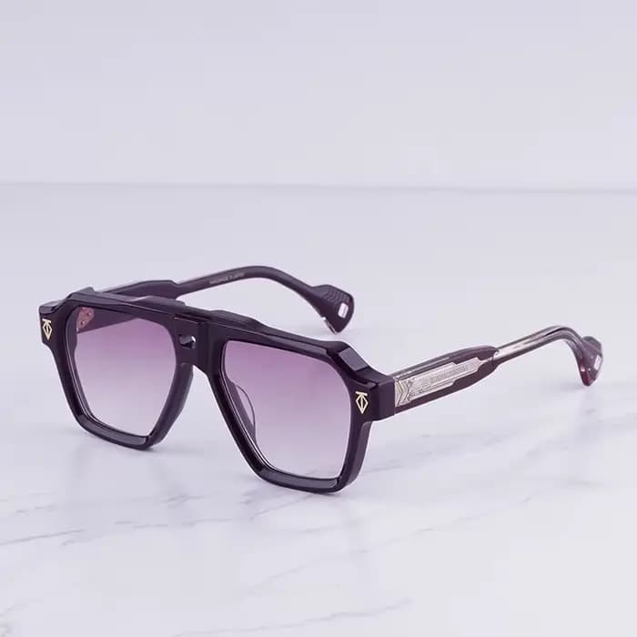 Lunettes de soleil pilote SKYLINE High Street noires et argentées pour homme