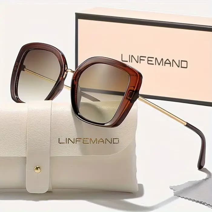LINFEMAND mode yeux de chat rétro lunettes de soleil décoratives UV400 Couple Style été carnaval fête voyage conduite Festival cadeau