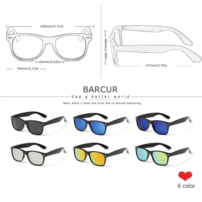BARCUR lunettes rétro hommes