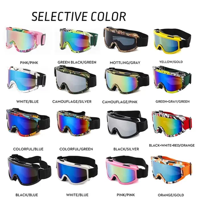 Lunettes de Ski coupe-vent Anti-Collision lentille Anti-éblouissement Sport de plein air neige Snowboard