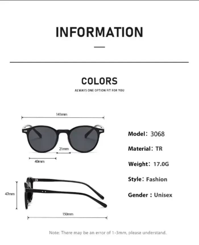 Lunettes de soleil rondes vintage pour femmes et hommes