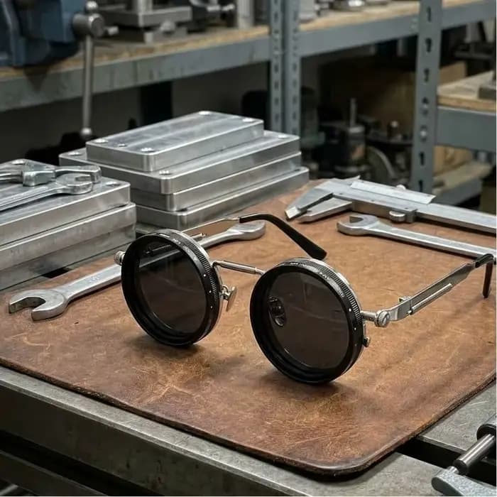 Lunettes de soleil de pêche à monture ronde avec filtre ND métallique