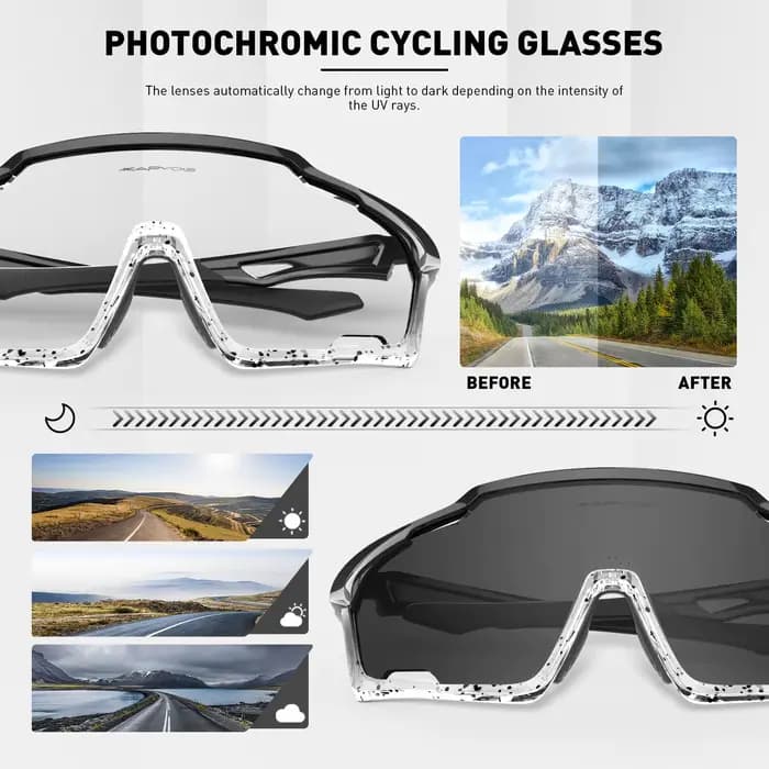 Lunettes de soleil photochromiques SCVCN pour homme