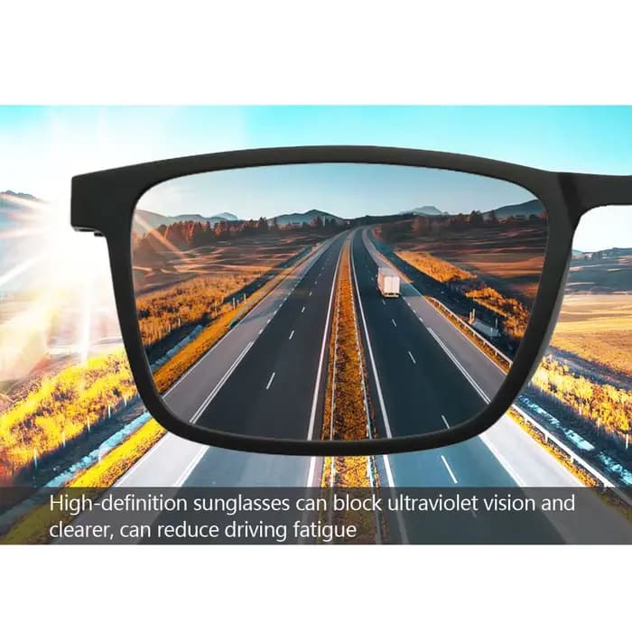 Lunettes de soleil à clip miroir pour hommes