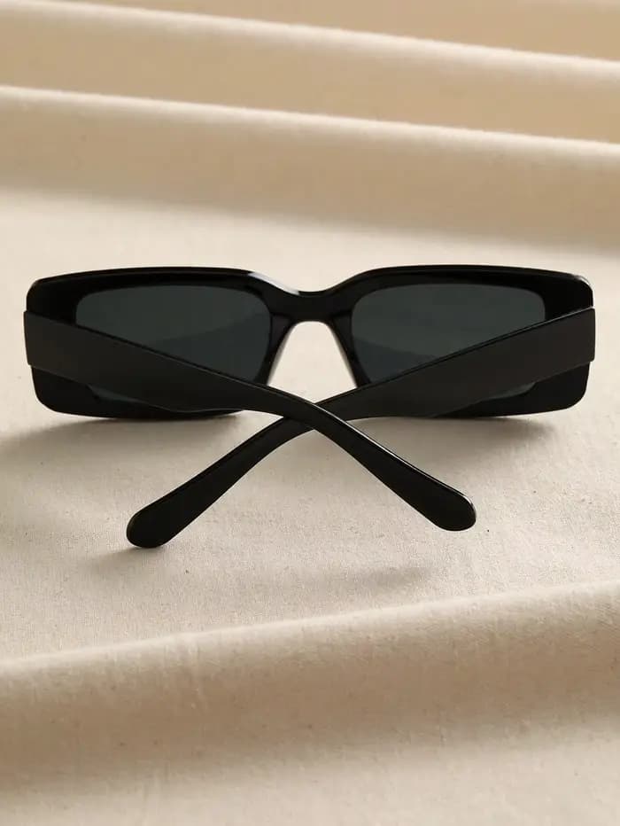 Lunettes de soleil carrées en plastique unisexes