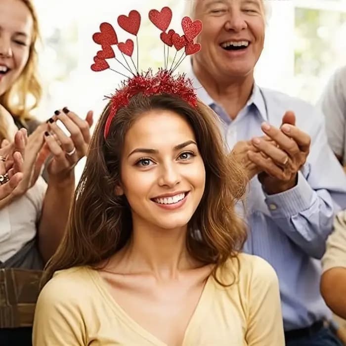 Ensemble de costumes bandeau et lunettes de soleil en forme de cœur pour la saint-valentin