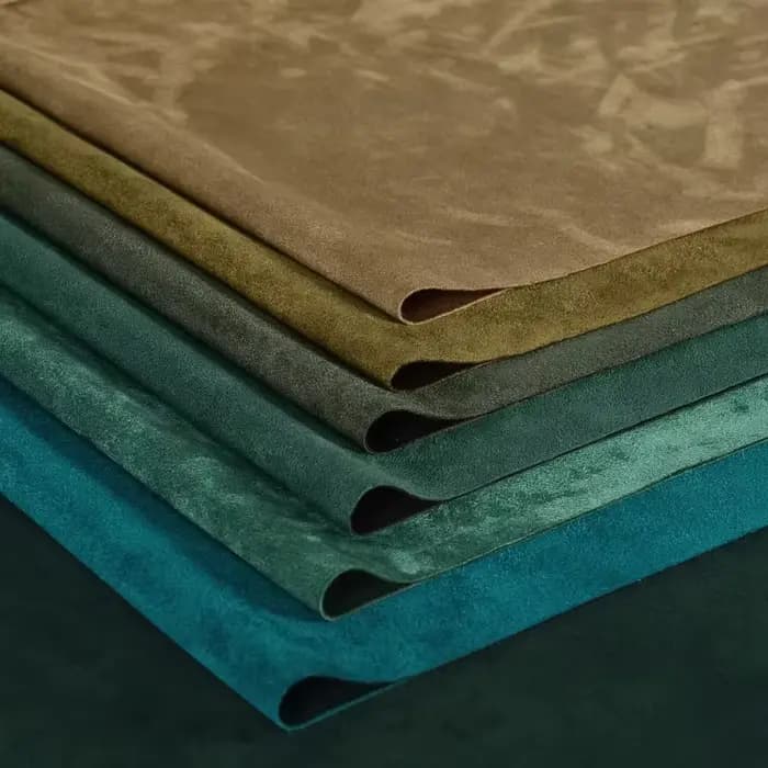 Tissu de couche d'air en daim vert, un mètre d'épaisseur, tissus d'ameublement en velours doux et extensible brossé, matériel de décoration pour meubles de luxe