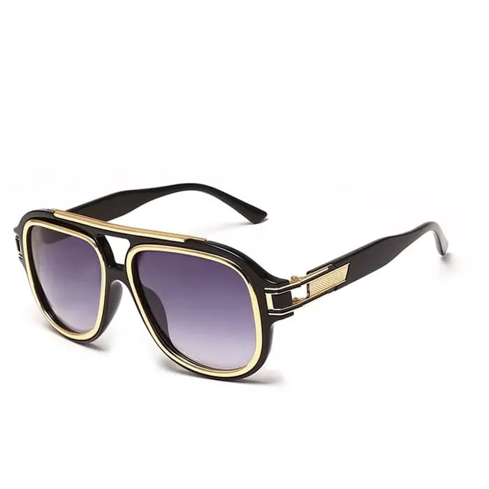 Nouvelles lunettes de soleil de luxe pour hommes avec des verres carrés surdimensionnés rétro