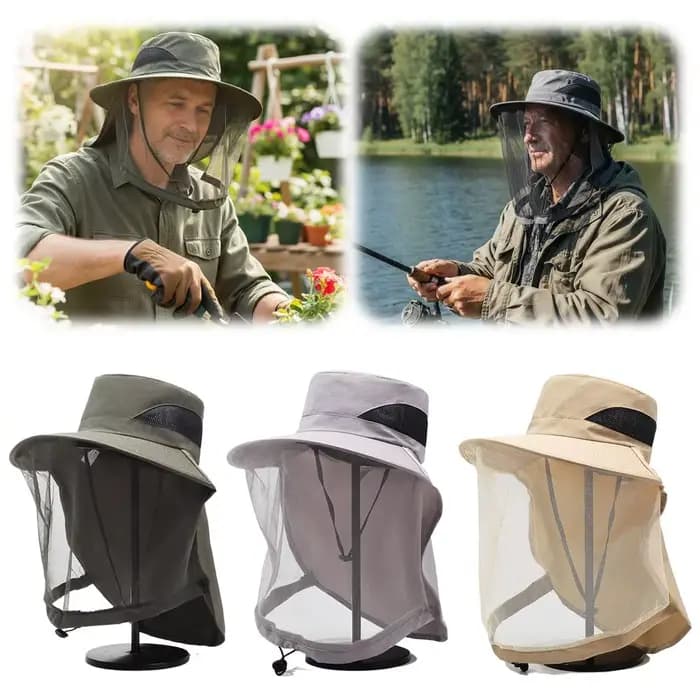 Chapeau de soleil anti-moustiques pour hommes et femmes