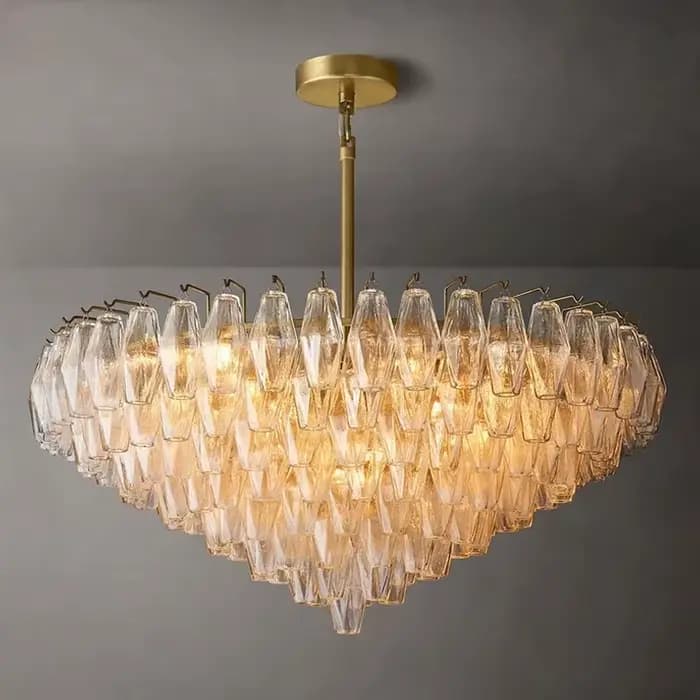 Lustre en verre américain de luxe plafonnier lustres modernes pour Salon lampes suspendues Lustre Salon Table à manger ensemble