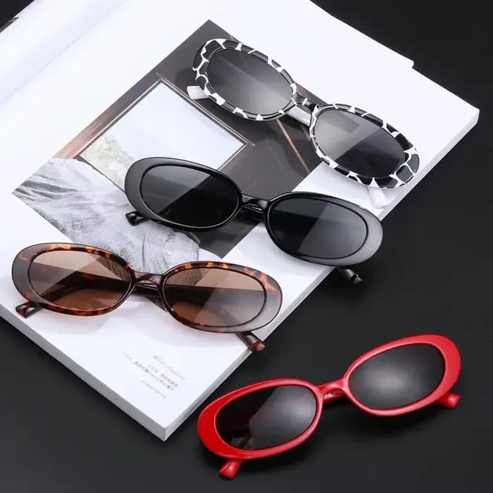 Lunettes de soleil ovales rétro roses pour femmes